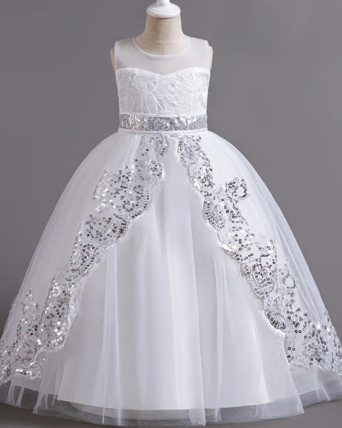 Robe de mariée pour fillette couleur blanche