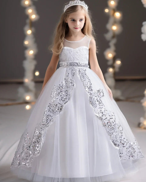 Robe de mariée pour fillette couleur blanche