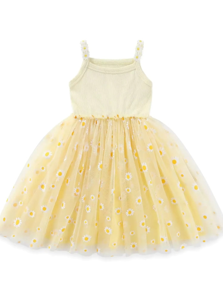 Robe tutu pour fillette couleur jaune